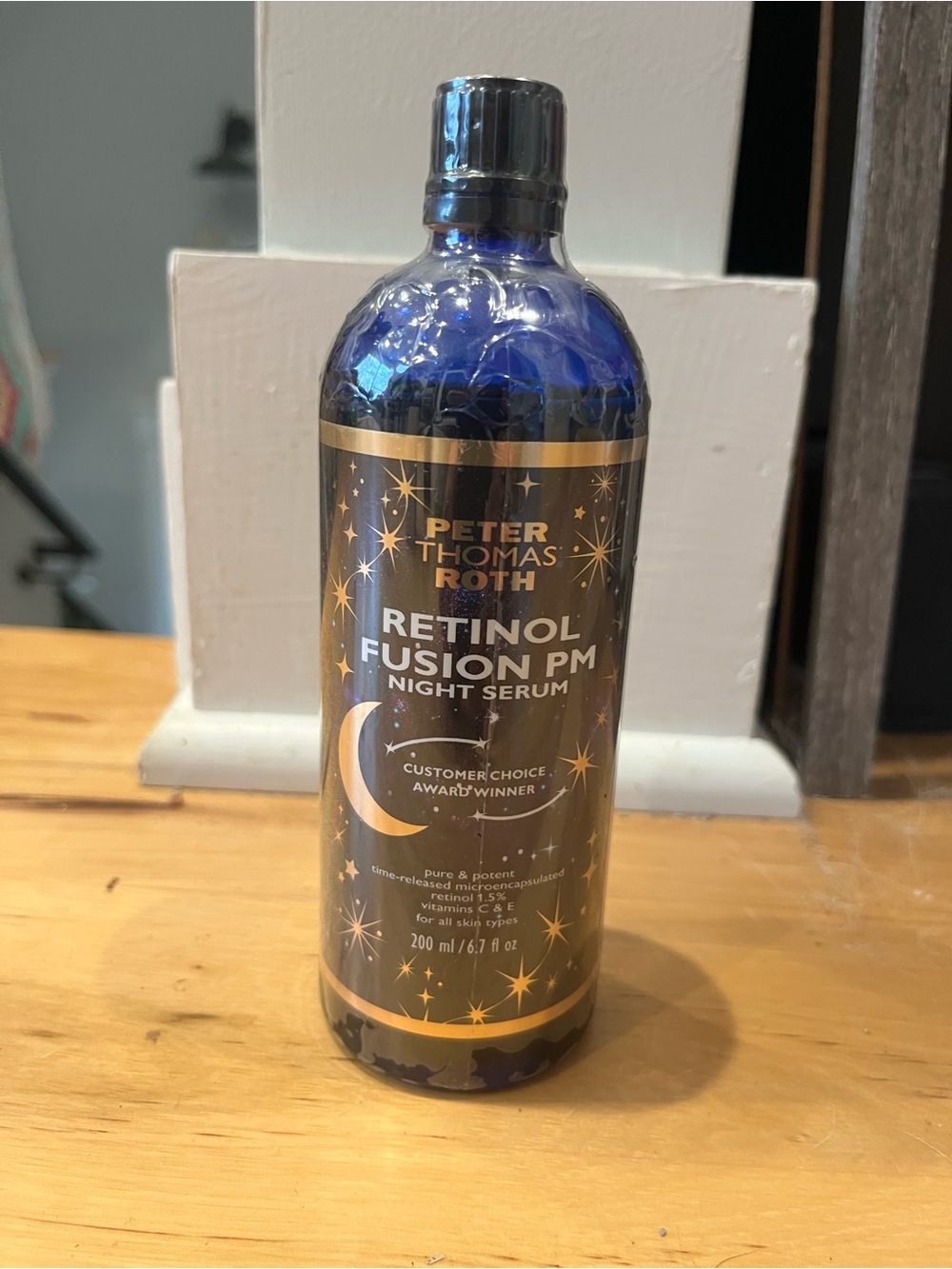 Peter Thomas Roth Retinol Fusion PM Night Serum - Blue Bottle with Gold Accents